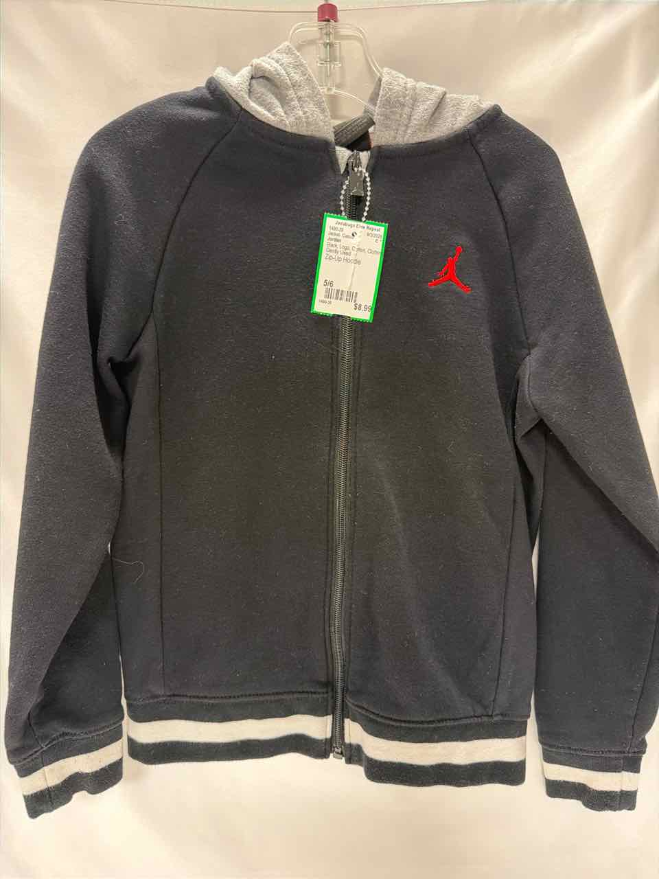 Jordan Size 5/6 Black Gently Used Jacket- Casual