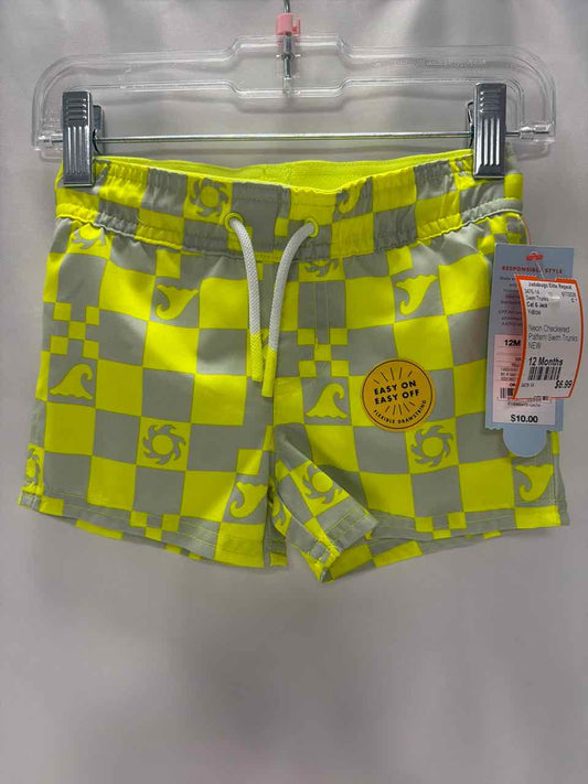 Cat & Jack Size 12 Months Yellow Swim Trunks