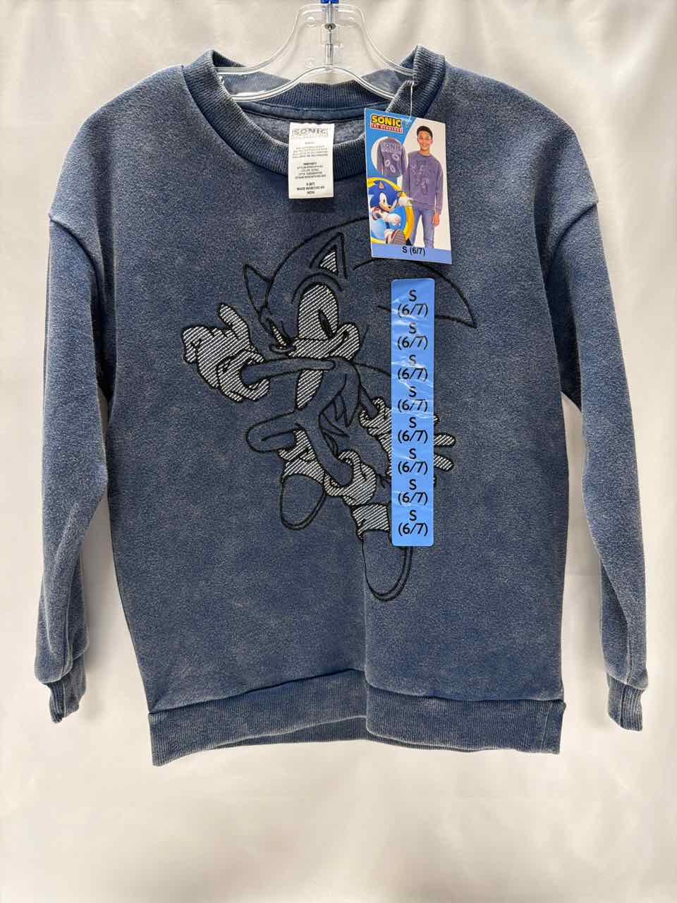 Sonic The Hedgehog Size 6/7 Navy Sweatshirt