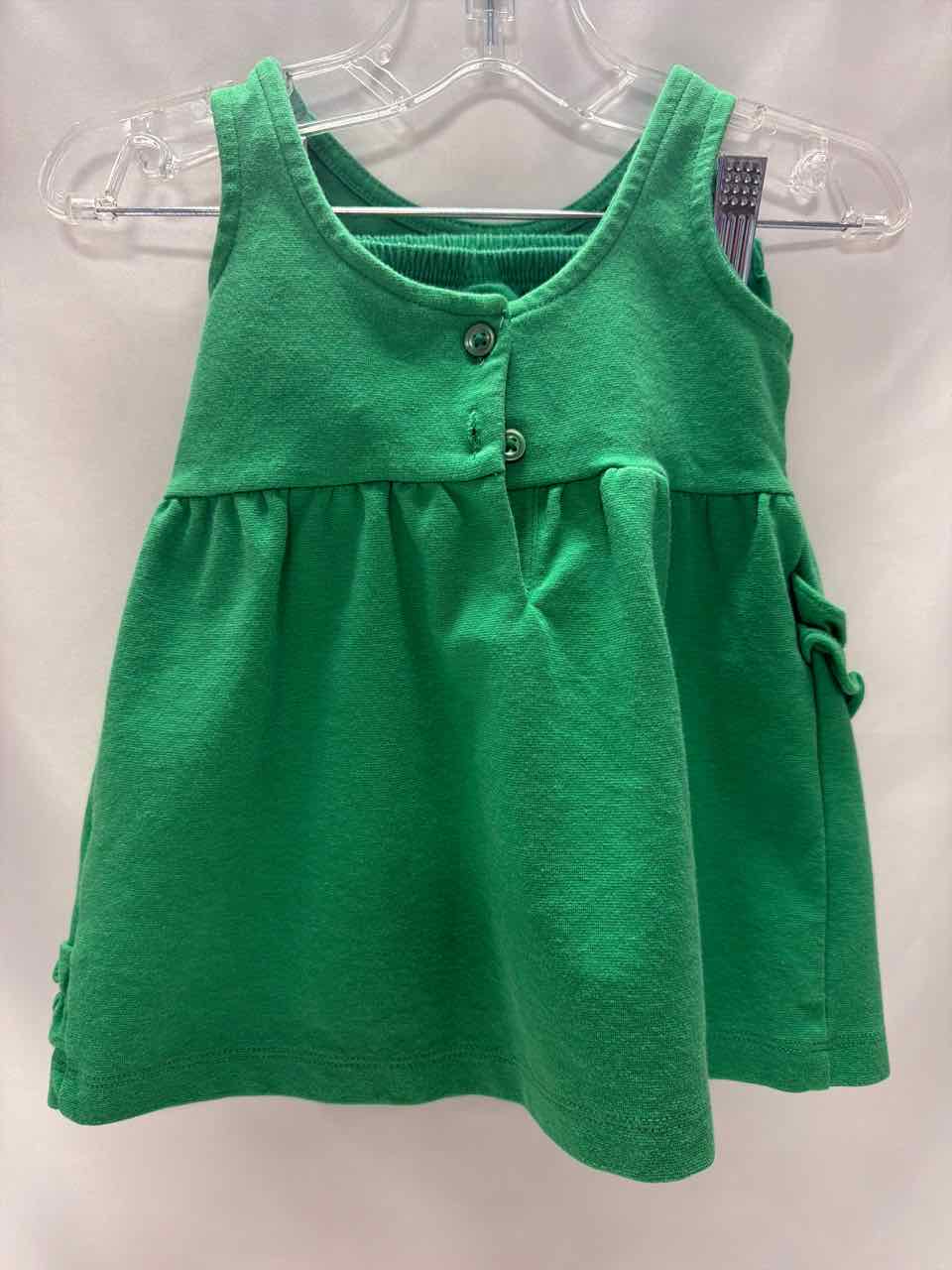 Janie and Jack Size 3-6 months Green Gently Used Dress- Casual