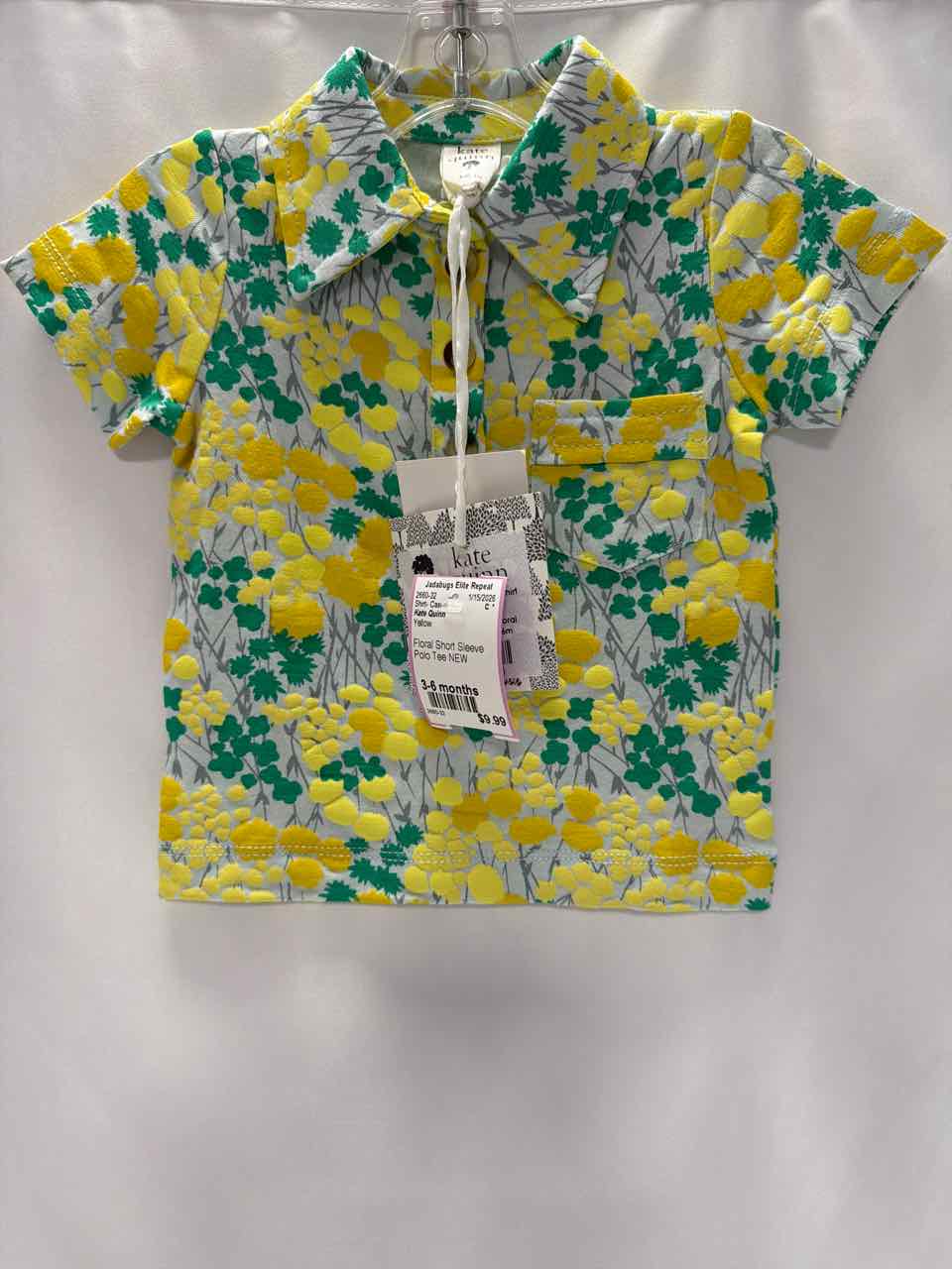 Kate Quinn Size 3-6 months Yellow Shirt- Casual