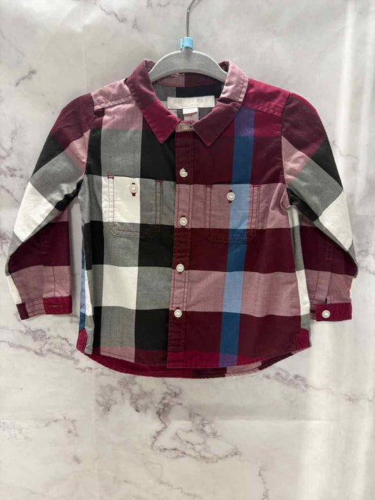 Burberry Size 9 Months Maroon Shirt- Formal