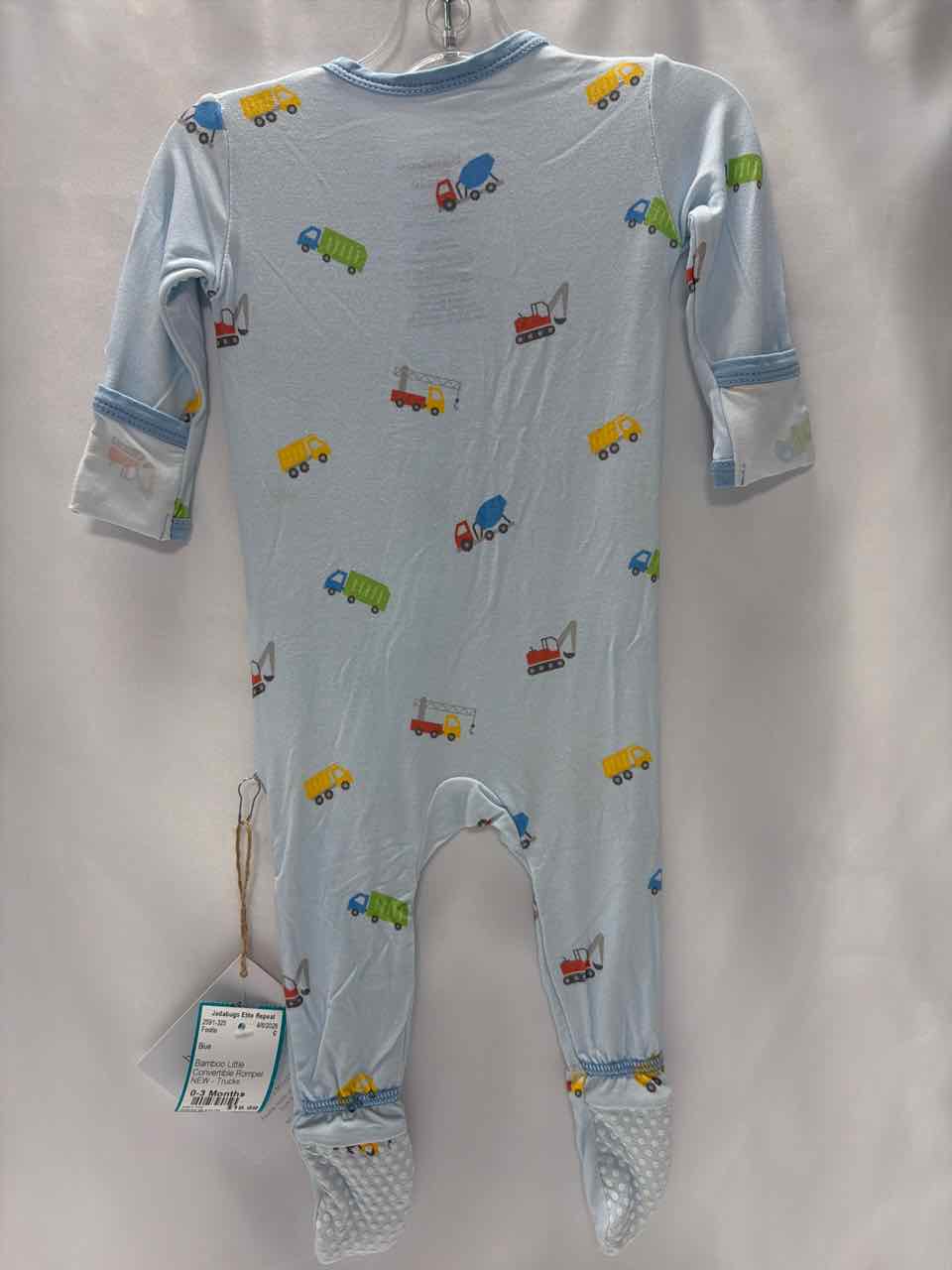 Bamboo Little Size 0-3 Months Blue Footie