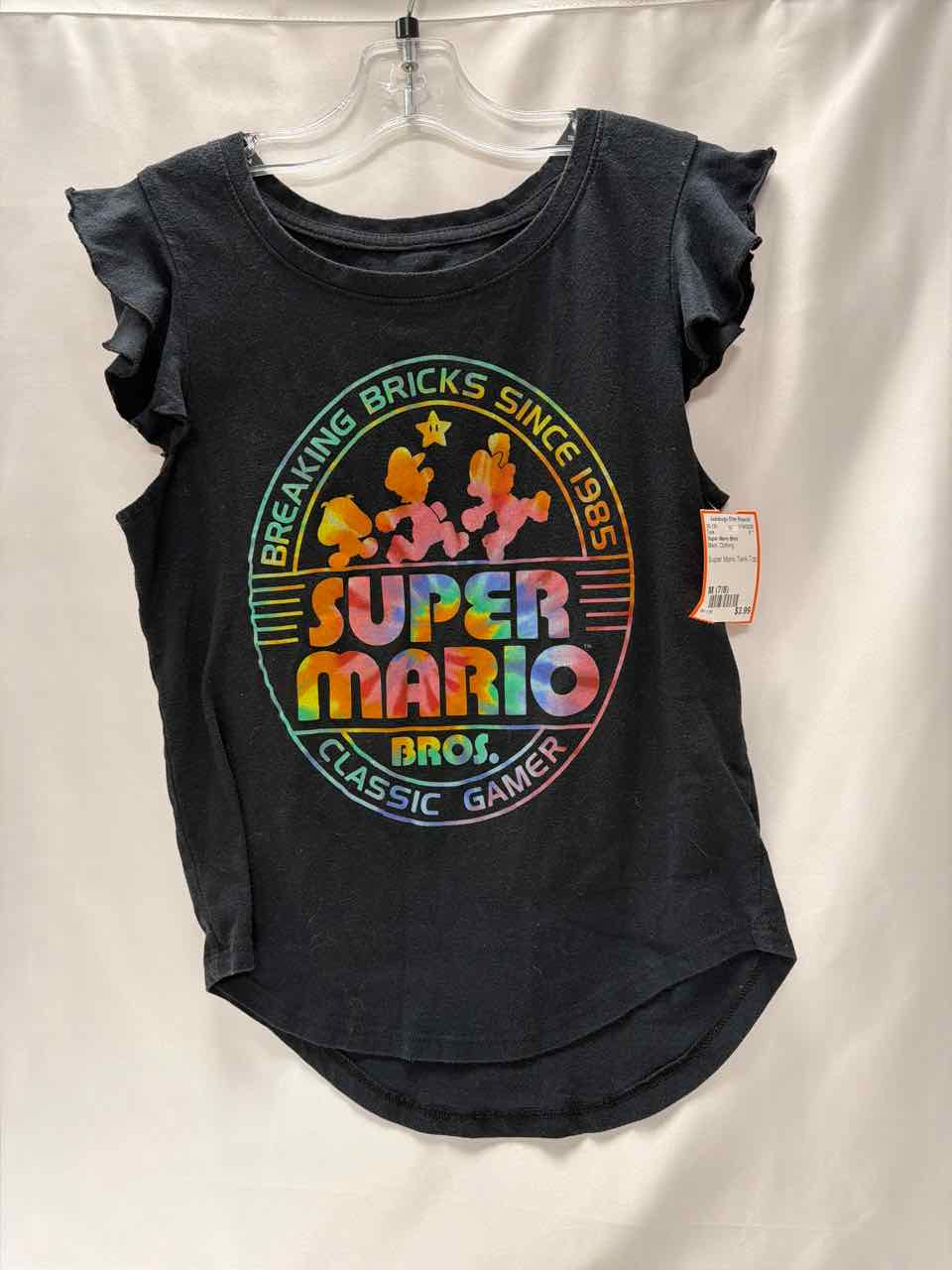 Super Mario Bros Size M (7/8) Black Tank