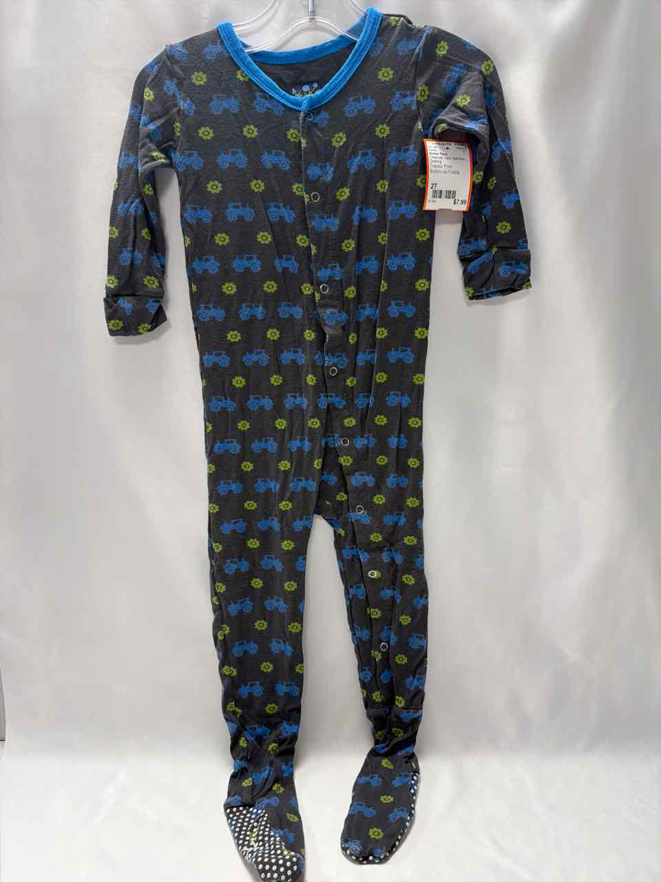 Kickee Pants Size 2T Charcoal Footie