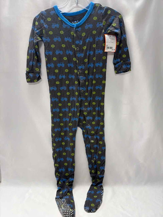 Kickee Pants Size 2T Charcoal Footie