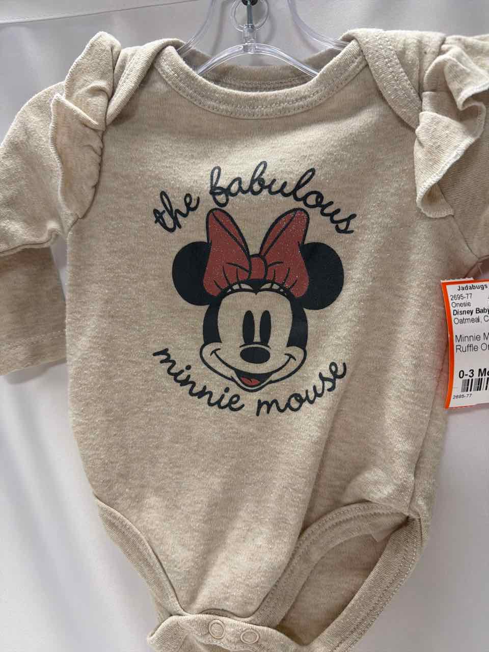 Disney Baby Size 0-3 Months Oatmeal Onesie