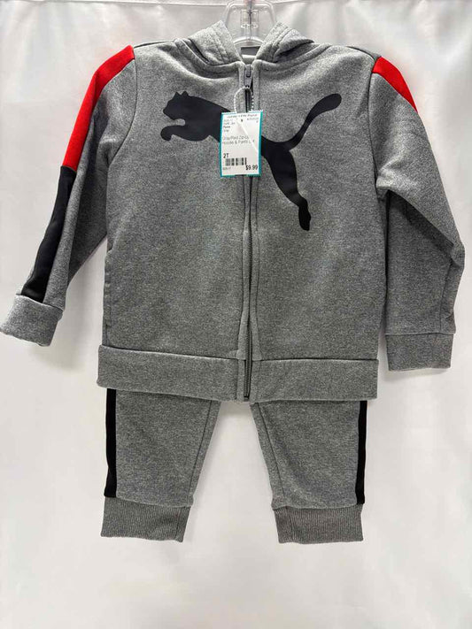 Puma Size 2T Gray Outfit -2pc