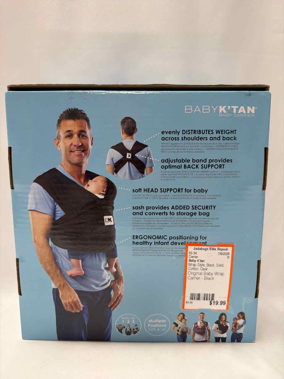 Baby K'tan Wrap Style Black Carrier