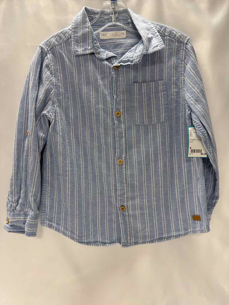 Zara Size 6 Blue Shirt- Casual