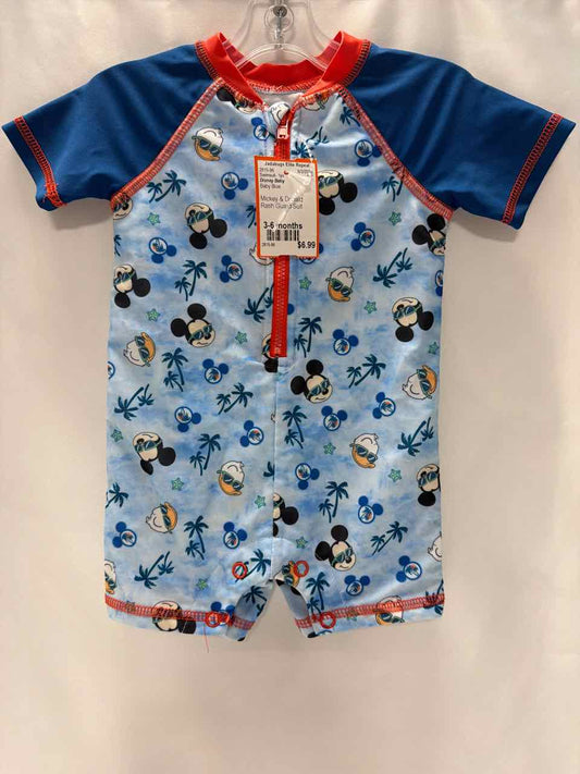 Disney Baby Size 3-6 months Baby Blue Swimsuit- 1pc