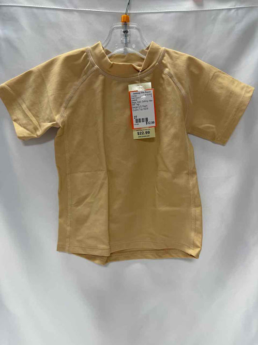 Leveret Size 2T Beige New With Tags Rash Guard Top