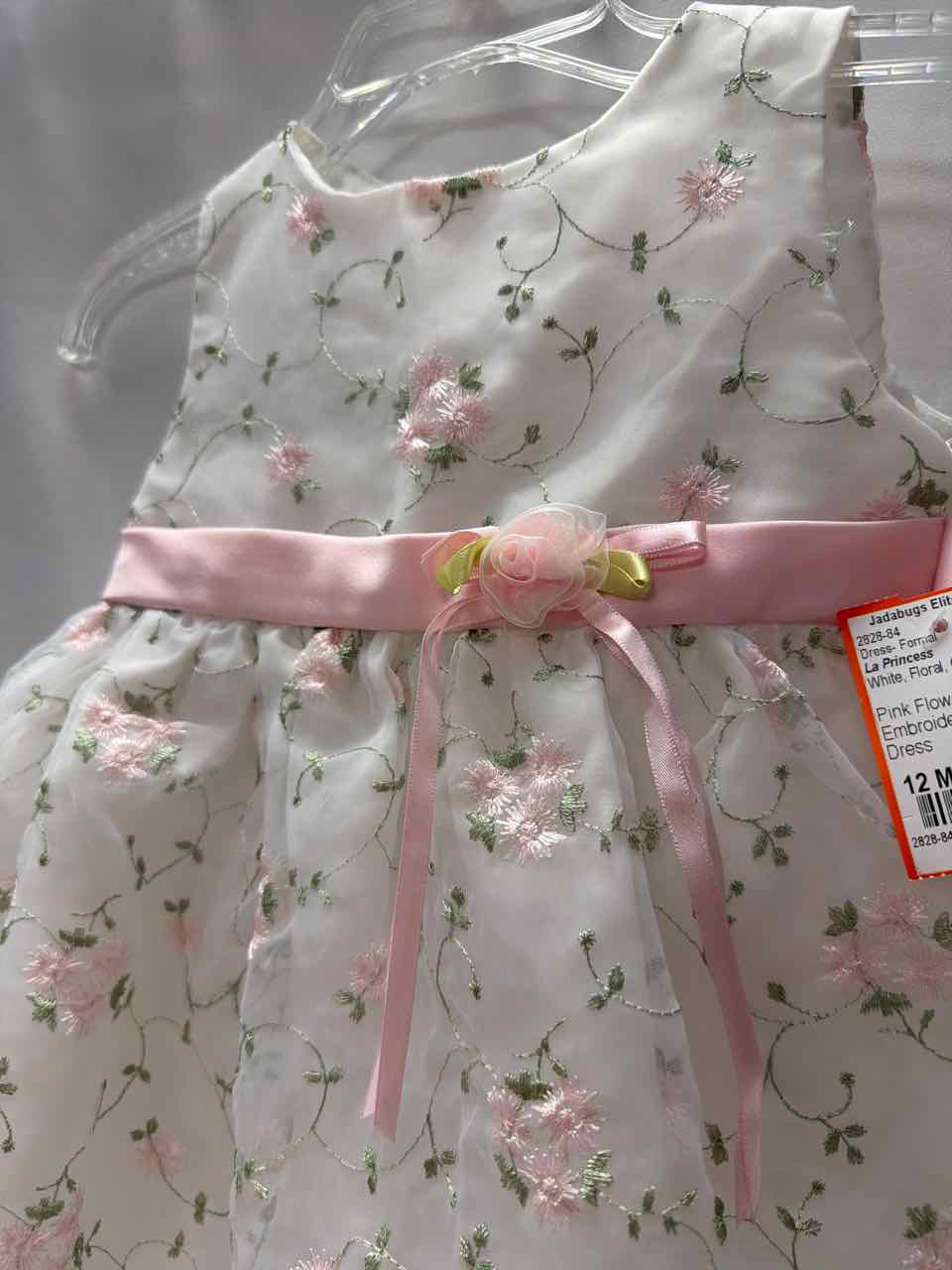 La Princess Size 12 Months White Dress- Formal