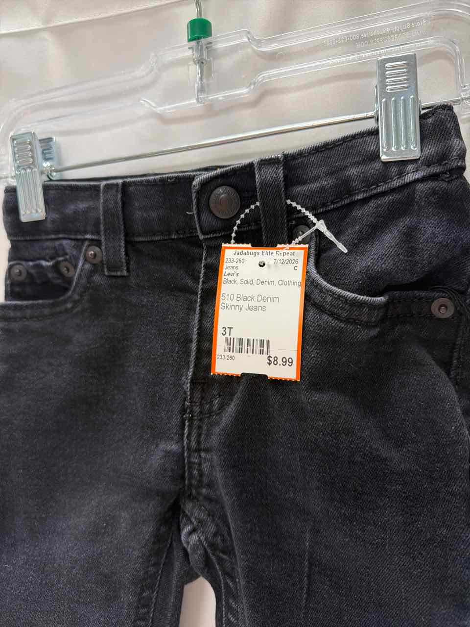 Levi's Size 3T Black Jeans