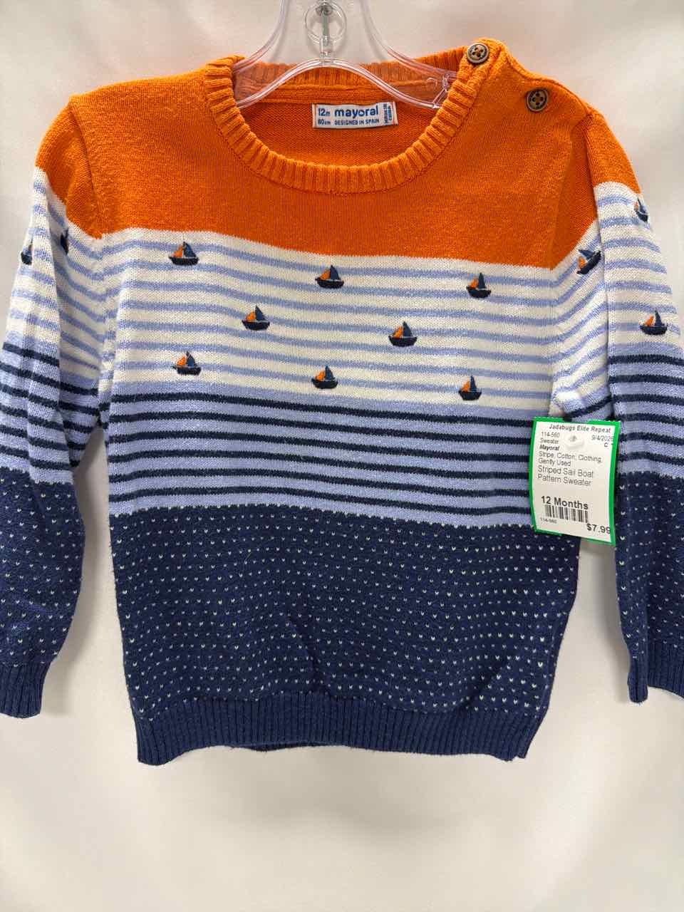Mayoral Size 12 Months Gently Used Sweater
