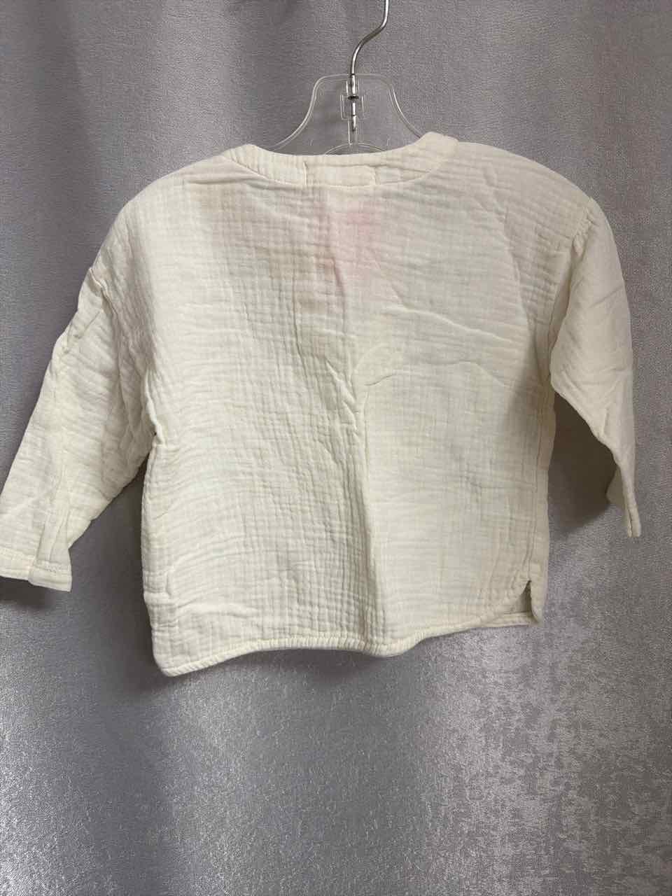 Zara Size 6-9 Months Cream Shirt- Casual