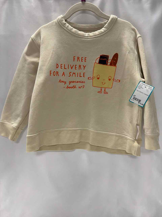 tinycottons Size 4T Cream Sweater