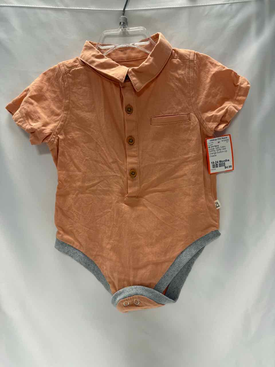 Me and Henry Size 18-24 Months Orange Gently Used Onesie