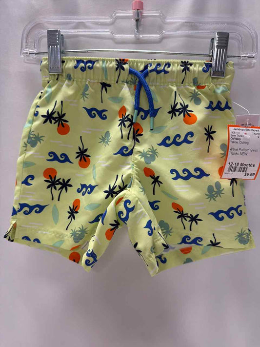 Old Navy Size 12-18 Months Yellow Swim Trunks