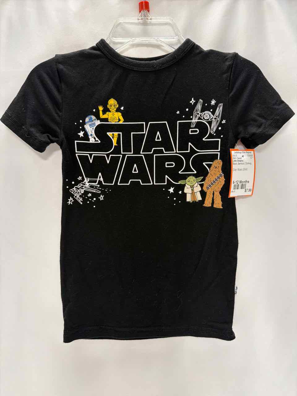 Little Sleepies Size 6-12 Months Black Shirt- Casual