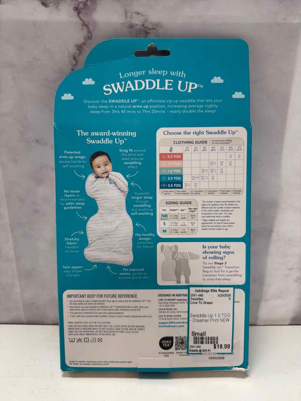 Love To Dream Size Small Swaddles