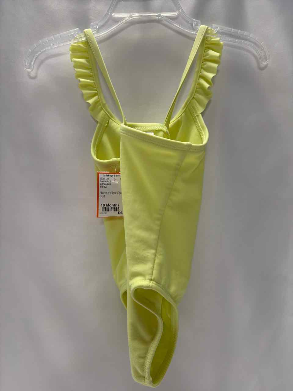 Cat & Jack Size 18 Months Yellow Swimsuit- 1pc