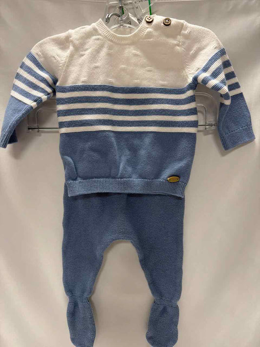 Mayoral Size 1-2 Months Blue Gently Used Outfit -2pc