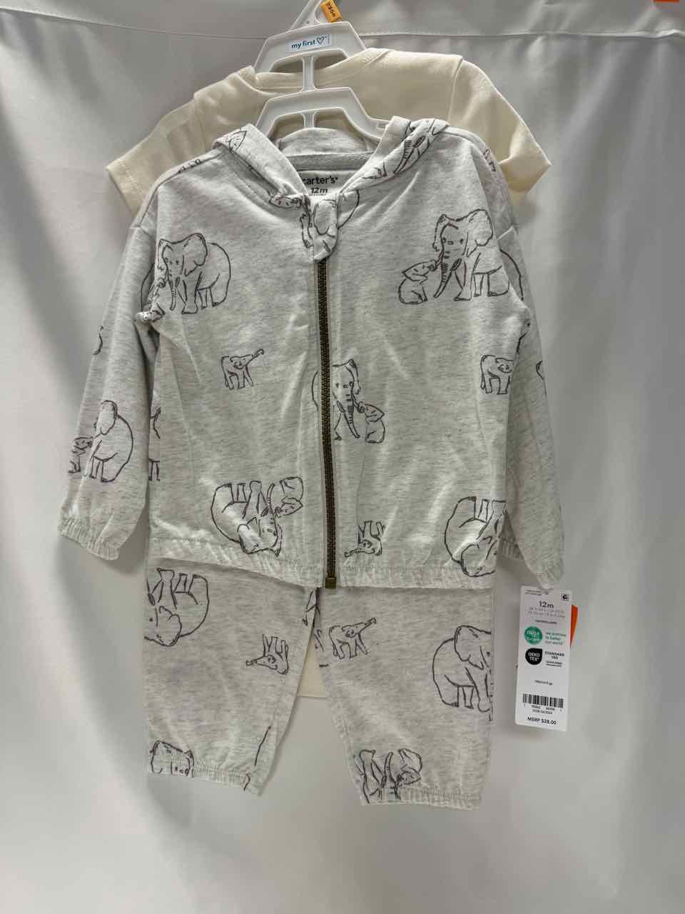 Carter's Size 12 Months Beige Outfit- 3pc