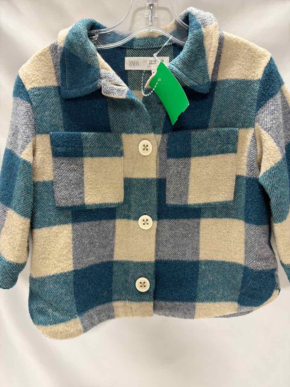 Zara Size 12-18 Months Blue Gently Used Jacket- Casual