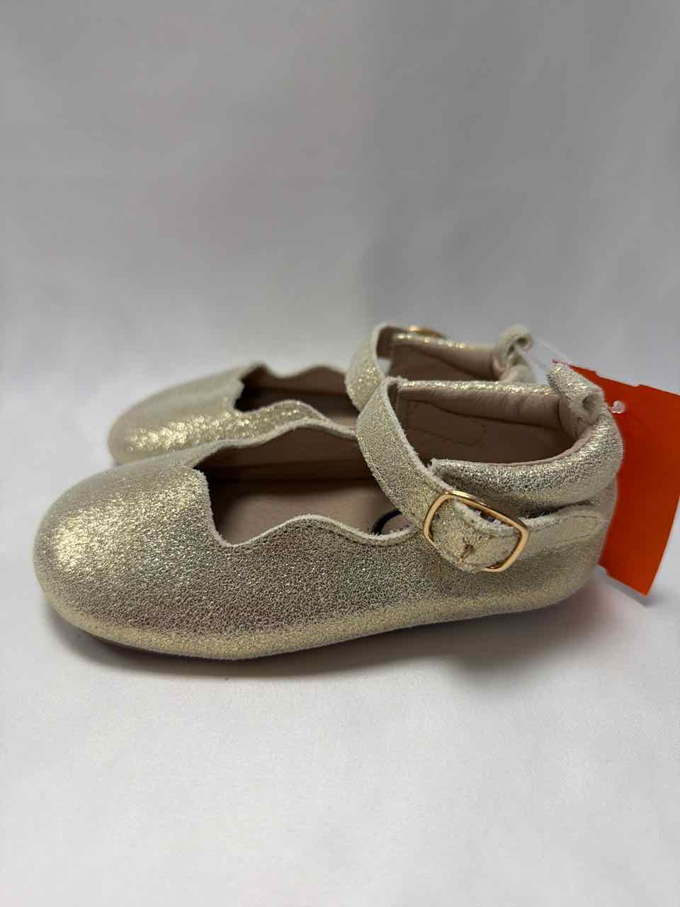 Little Love Bug Shoe Sizes 7C Gold Shoes- Formal