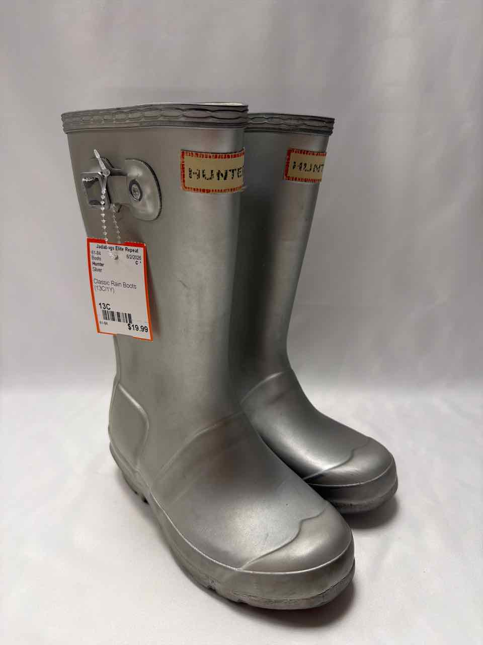 Hunter Shoe Sizes 13C Silver Boots