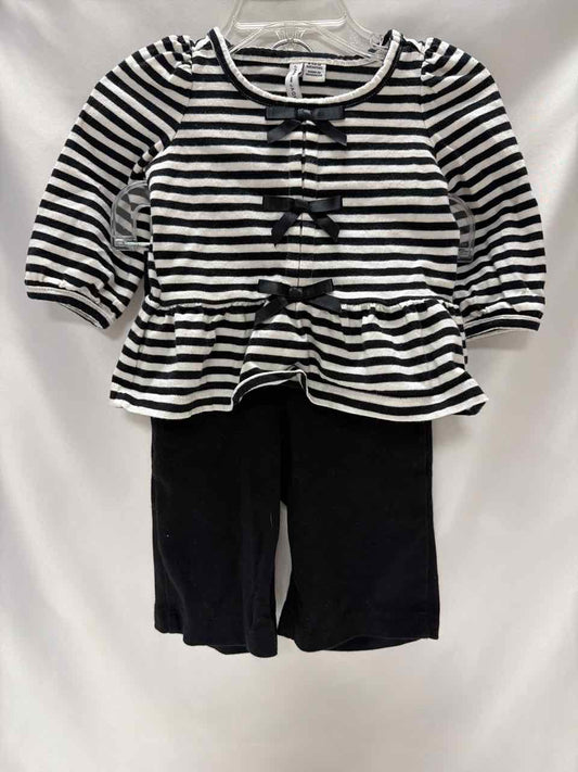 Janie and Jack Size 6-12 Months Black Gently Used Shirt- Casual
