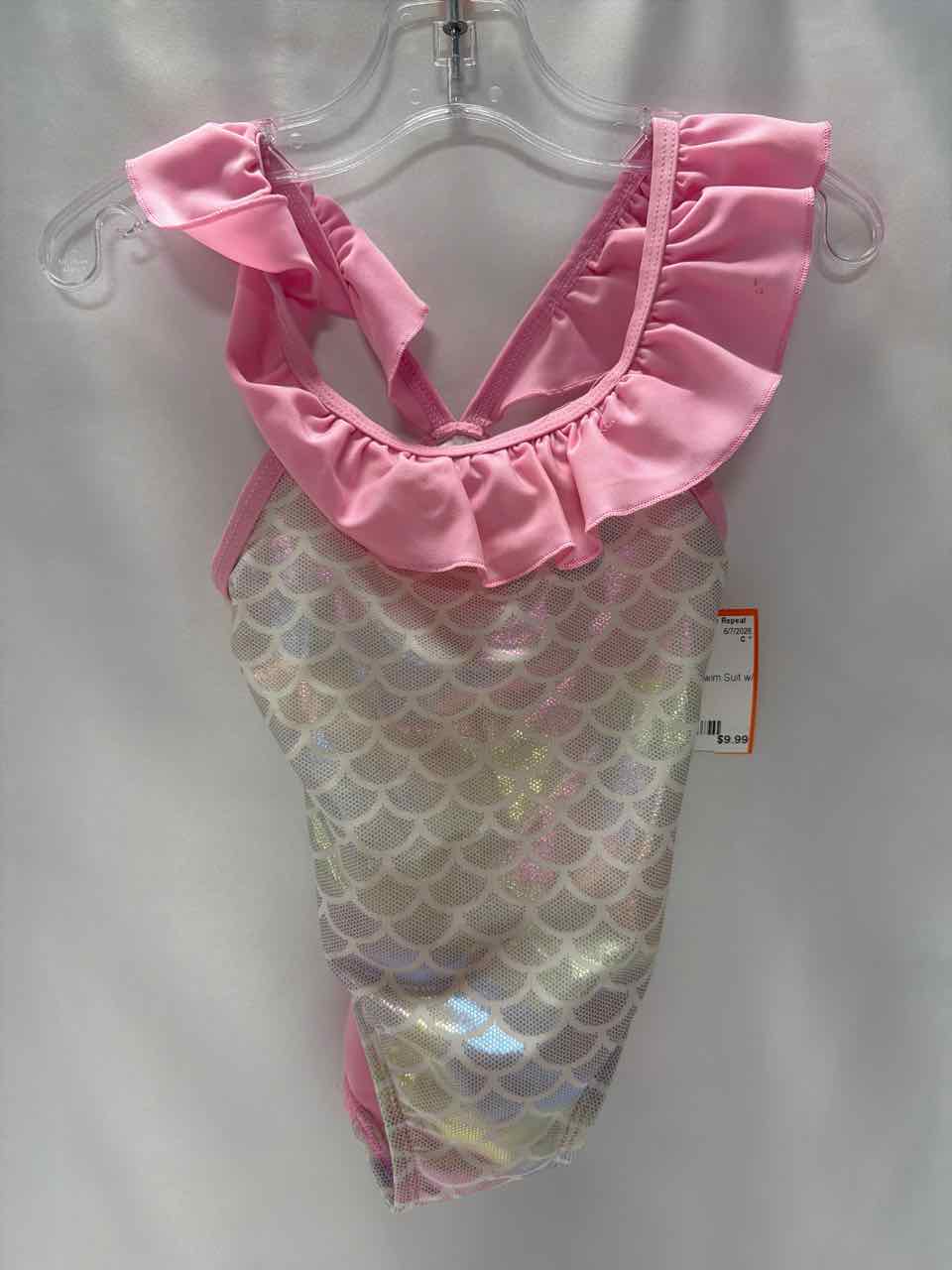 Reesy Chelly Size 2T Silver Swimsuit- 2pc