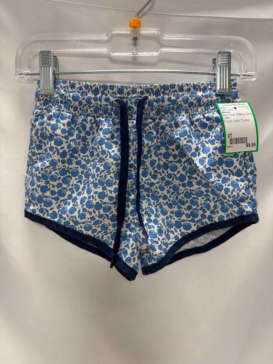 Minnow Size 2T Blue Gently Used Swim Trunks