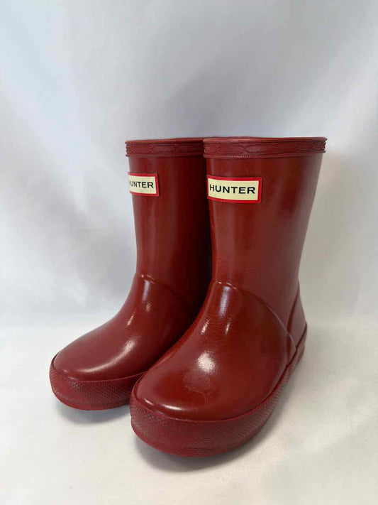 Hunter Shoe Sizes 7C Red Gently Used Boots