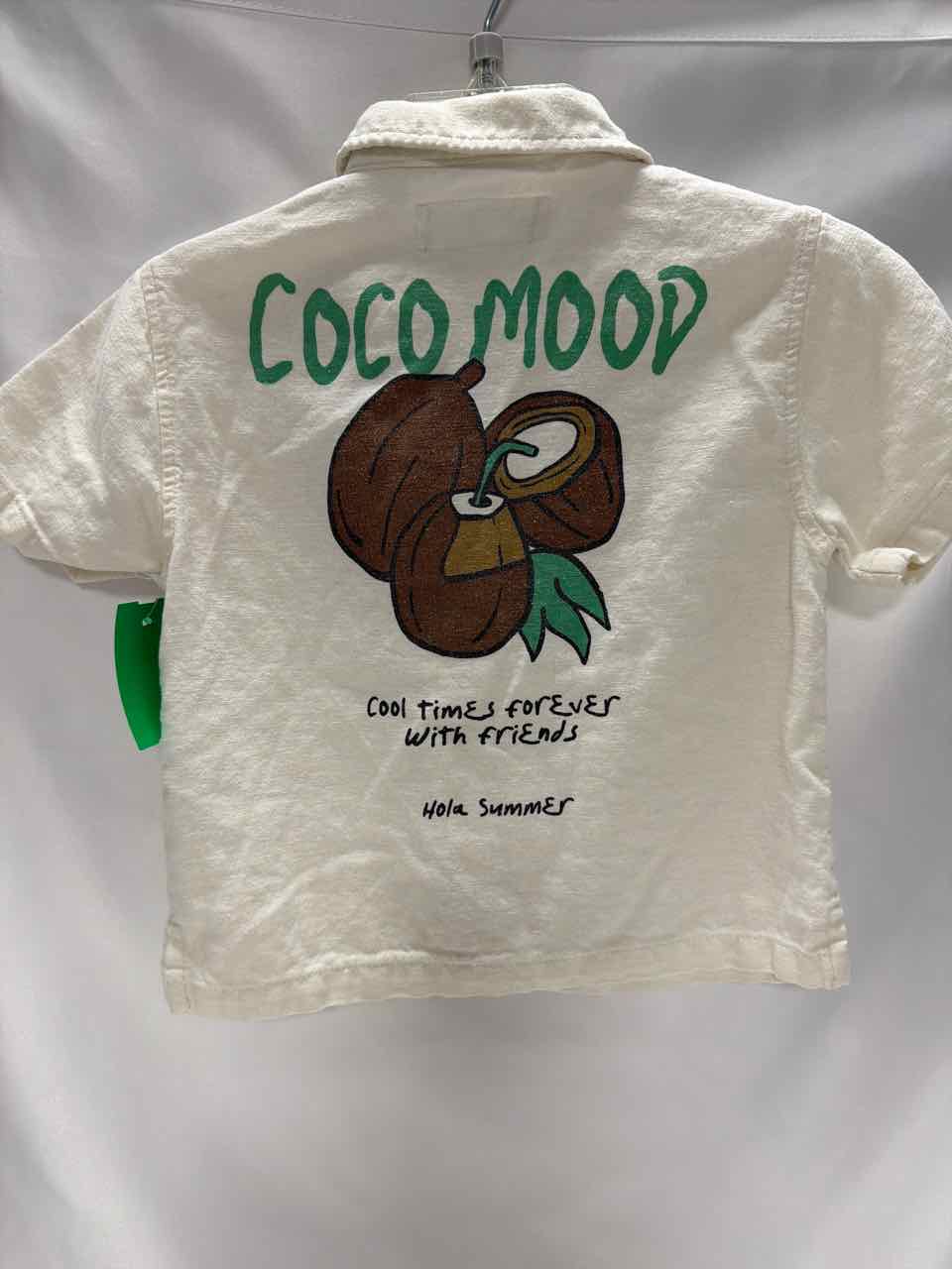 Zara Size 18 Months Cream Gently Used Shirt- Casual