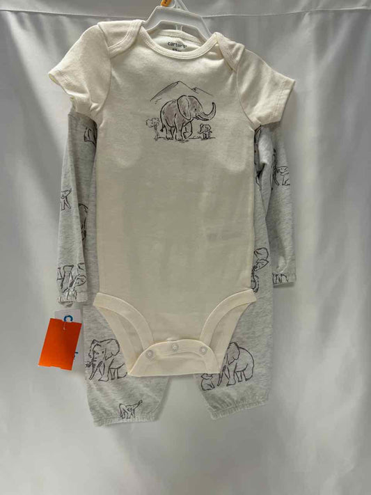 Carter's Size 12 Months Beige Outfit- 3pc