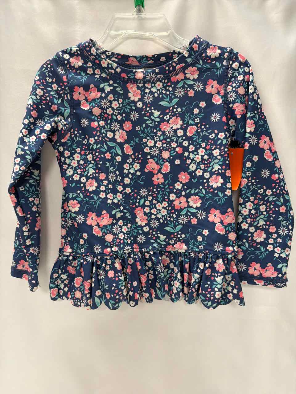 Ruffle Butts Size 3T Navy Rash Guard Top