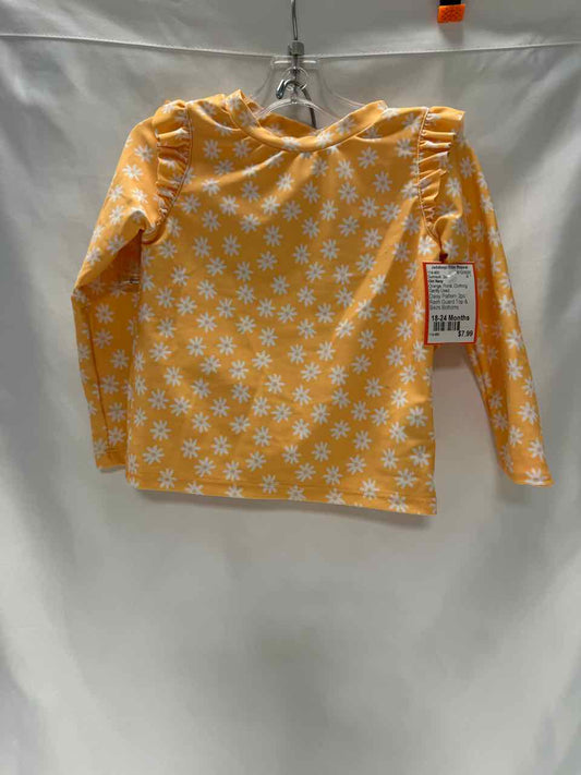 Old Navy Size 18-24 Months Orange Gently Used Swimsuit- 2pc