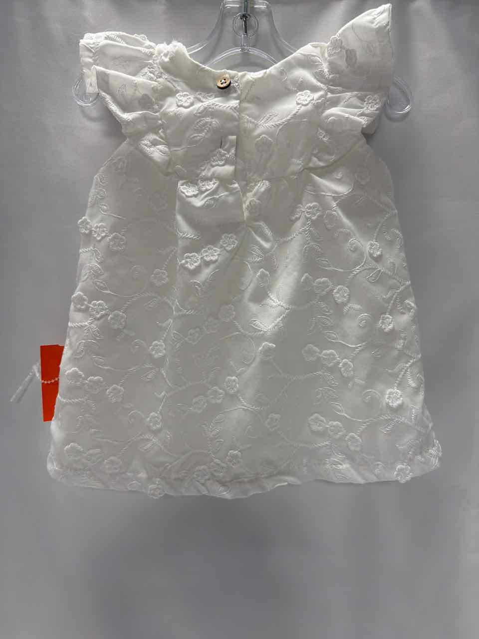 Size 0-3 Months White Dress- Casual