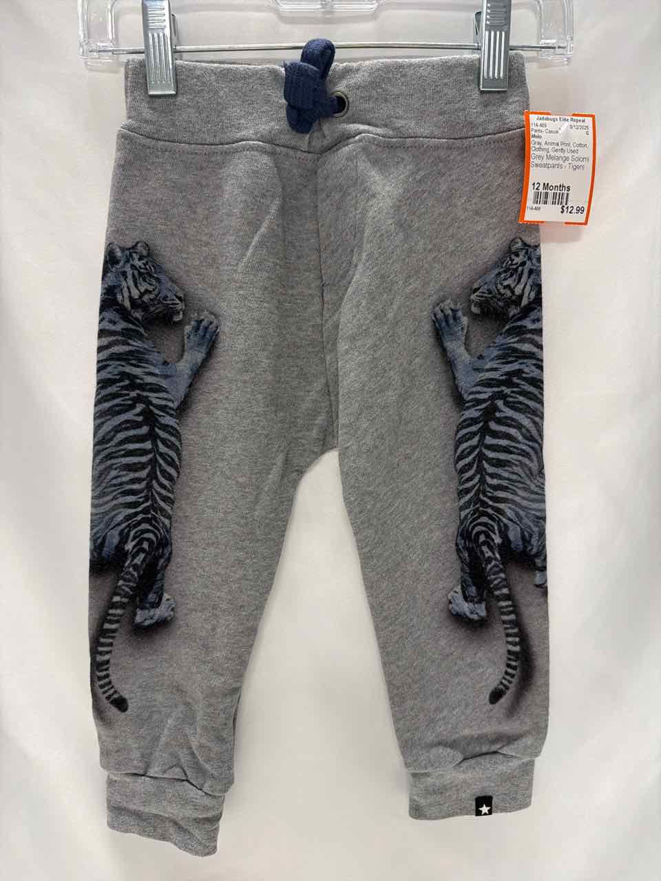 Molo Size 12 Months Gray Gently Used Pants- Casual