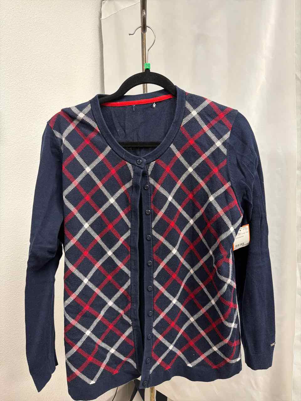 Charter Club Gently Used Plaid Navy Sweater