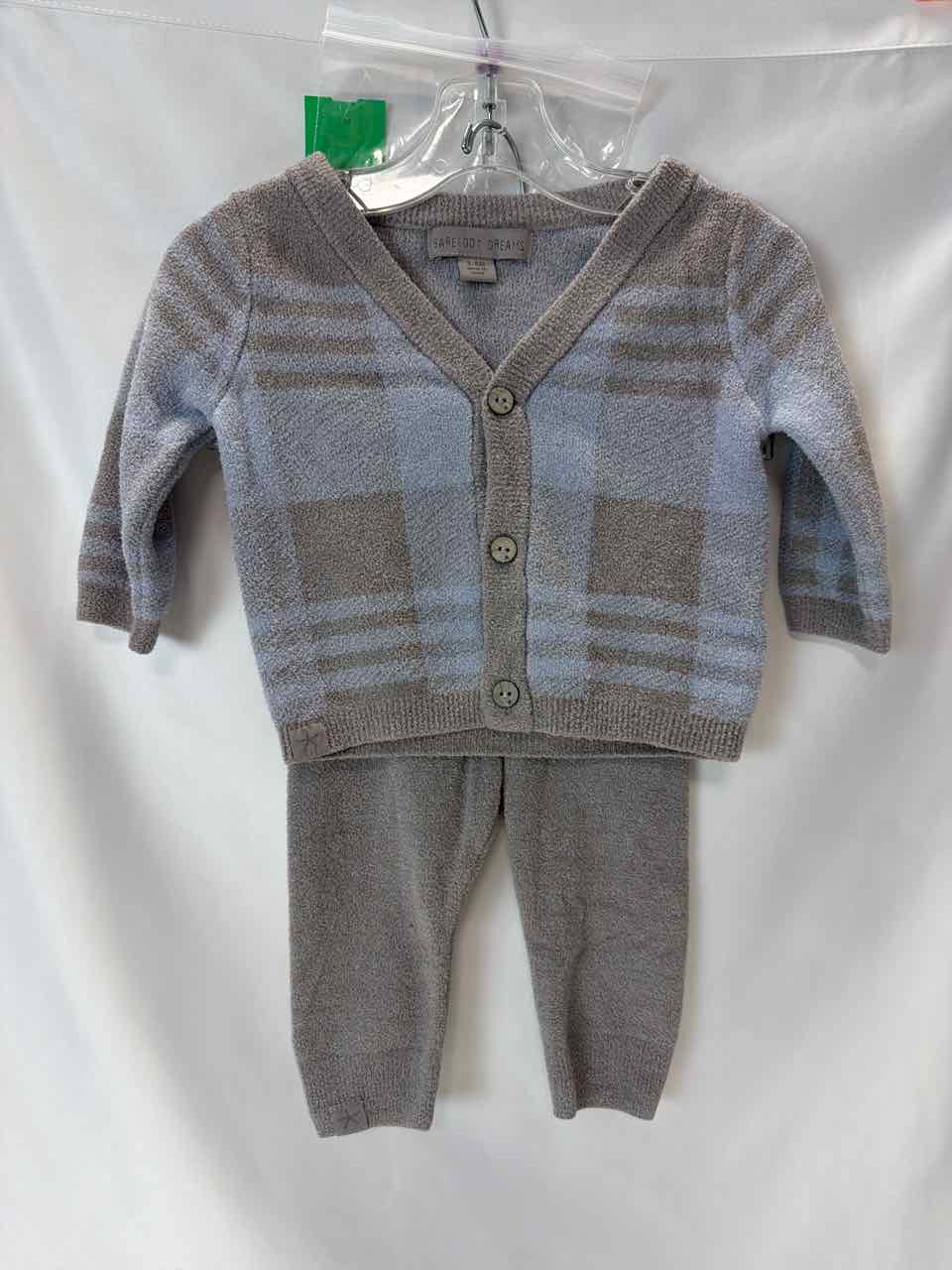 Size 3-6 months Blue Gently Used Outfit- 3pc