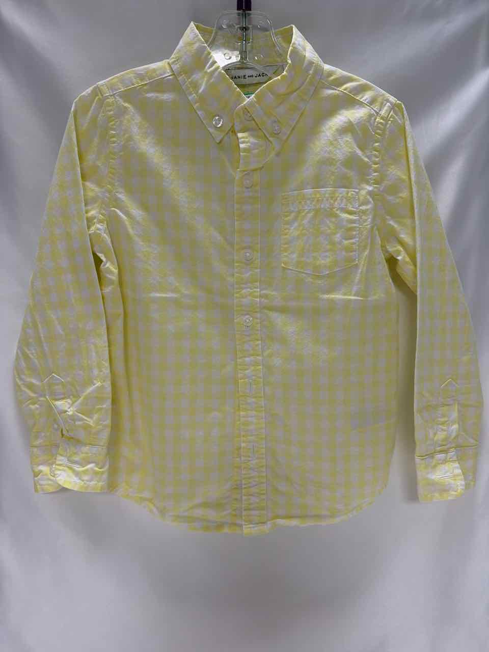 Janie and Jack Size 4 Yellow Gently Used Shirt- Casual