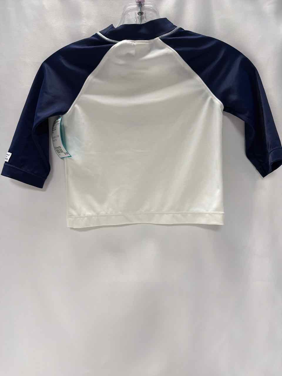 Janie and Jack Size 3-6 months White Rash Guard Top