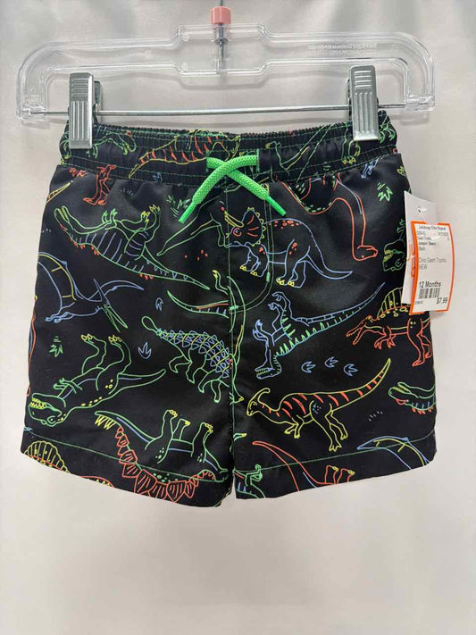 Jumpin' Beans Size 12 Months Black Swim Trunks