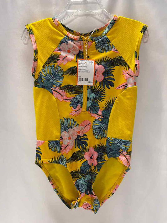 Cat & Jack Size 4T Yellow Swimsuit- 1pc
