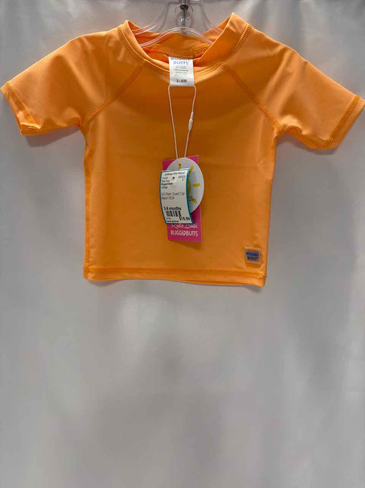 Rugged Butts Size 3-6 months Orange Rash Guard Top