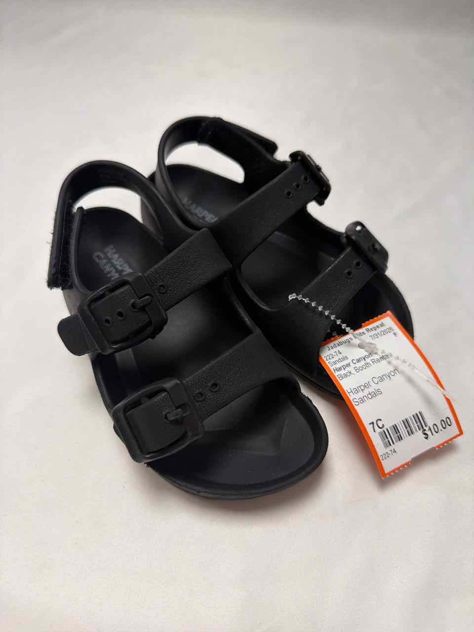 Harper Canyon Shoe Sizes 7C Black Sandals