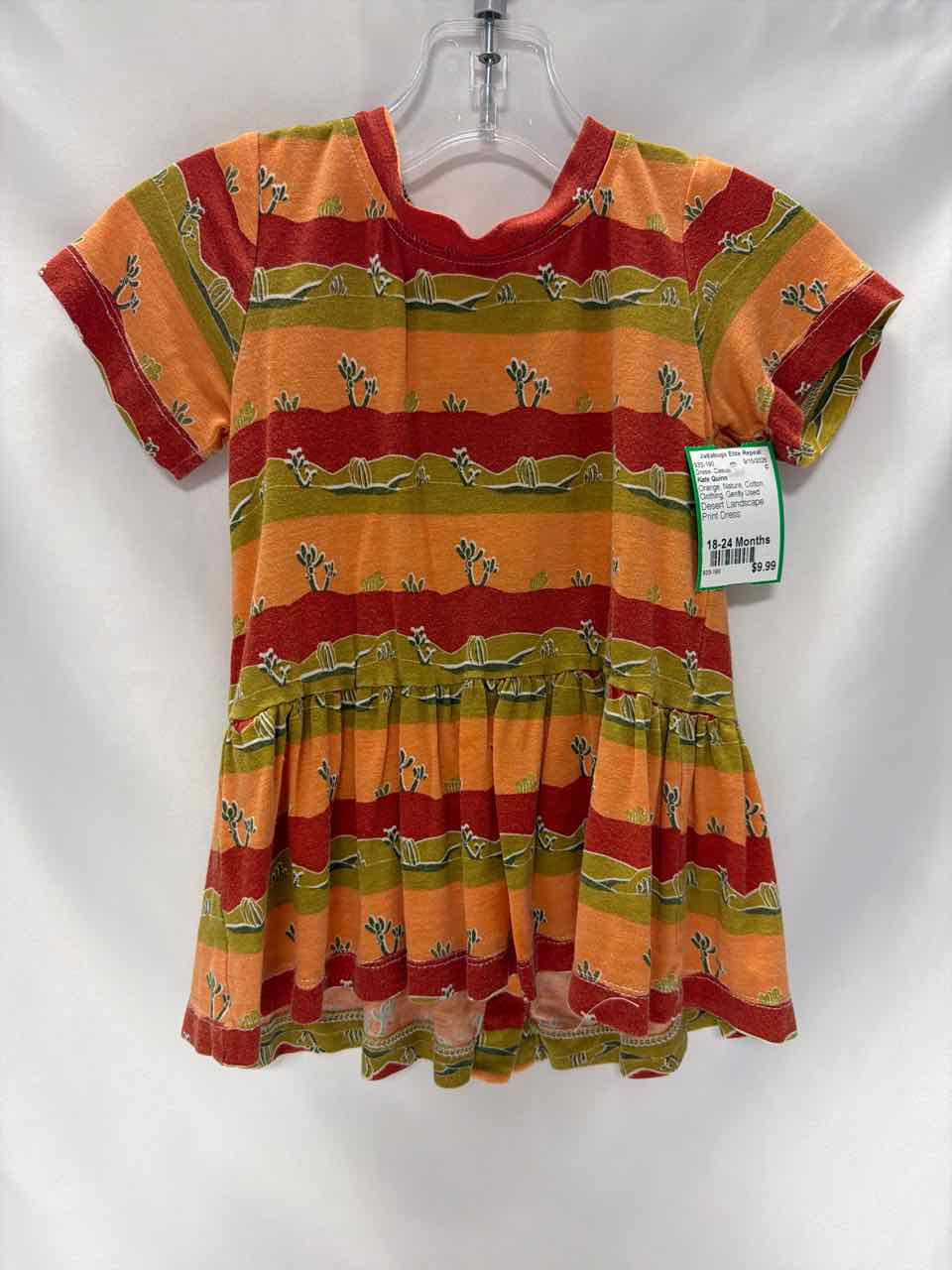Kate Quinn Size 18-24 Months Orange Gently Used Dress- Casual